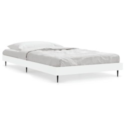 Cadre de lit sans matelas blanc 100x200 cm bois d'ingénierie 