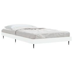 Cadre de lit sans matelas blanc 100x200 cm bois d'ingénierie 