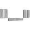 Ensemble de meubles TV 6 pcs Sonoma gris Bois d'ingénierie 