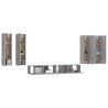 Ensemble de meubles TV 6 pcs Sonoma gris Bois d'ingénierie 