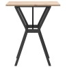 Table à manger cadre en Y 60x60x75 cm bois de pin massif acier 