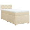 Sommier à lattes de lit avec matelas Crème 100x200 cm Tissu 