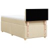Sommier à lattes de lit avec matelas Crème 100x200 cm Tissu 
