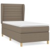 Sommier à lattes de lit avec matelas Taupe 90x190 cm Tissu 