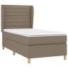 Sommier à lattes de lit avec matelas Taupe 90x190 cm Tissu 