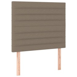 Sommier à lattes de lit avec matelas Taupe 90x190 cm Tissu 