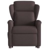 Fauteuil inclinable de massage électrique Marron foncé Tissu 