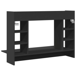 Bureau mural noir 105x48x75 cm bois d'ingénierie 