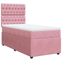 Sommier à lattes de lit et matelas Rose 80x200 cm Velours 