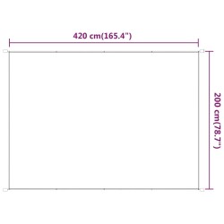Auvent vertical Vert clair 200x420 cm Tissu oxford 