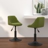 Chaises pivotantes à manger lot de 2 vert clair velours 