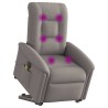 Fauteuil inclinable de massage électrique Taupe Tissu 