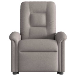 Fauteuil inclinable de massage électrique Taupe Tissu 