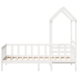 Ensemble de lit de jour et de banc et toit sans matelas blanc 