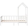 Ensemble de lit de jour et de banc et toit sans matelas blanc 