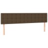 Tête de lit à LED Marron Foncé 180x5x78/88 cm Tissu 