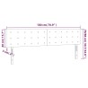 Tête de lit à LED Marron Foncé 180x5x78/88 cm Tissu 