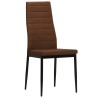 Chaises à manger lot de 2 marron tissu 