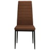 Chaises à manger lot de 2 marron tissu 
