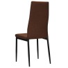 Chaises à manger lot de 2 marron tissu 