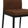 Chaises à manger lot de 2 marron tissu 