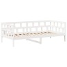 Ensemble de lit de jour avec toit sans matelas blanc 90x200 cm 