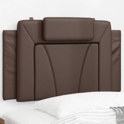 Coussin de tête de lit marron 90 cm similicuir 