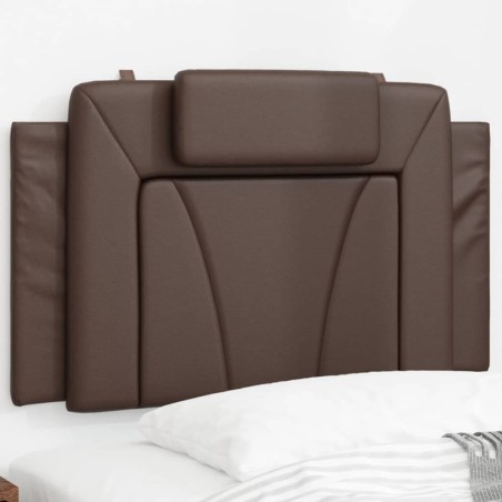 Coussin de tête de lit marron 90 cm similicuir 