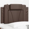 Coussin de tête de lit marron 90 cm similicuir 