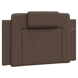 Coussin de tête de lit marron 90 cm similicuir 