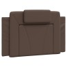 Coussin de tête de lit marron 90 cm similicuir 