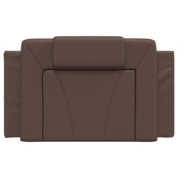 Coussin de tête de lit marron 90 cm similicuir 