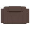 Coussin de tête de lit marron 90 cm similicuir 