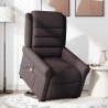 Fauteuil inclinable de massage électrique Marron foncé Tissu 