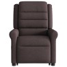 Fauteuil inclinable de massage électrique Marron foncé Tissu 