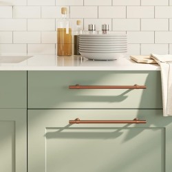 Poignées d'armoire 5 pcs bronze 224 mm acier inoxydable 