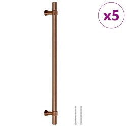 Poignées d'armoire 5 pcs bronze 224 mm acier inoxydable 