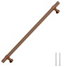 Poignées d'armoire 5 pcs bronze 224 mm acier inoxydable 