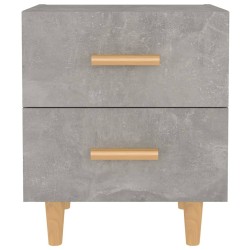 Tables de chevet 2 pcs Gris béton 40x35x47,5 cm 