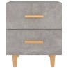 Tables de chevet 2 pcs Gris béton 40x35x47,5 cm 