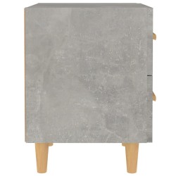 Tables de chevet 2 pcs Gris béton 40x35x47,5 cm 