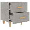 Tables de chevet 2 pcs Gris béton 40x35x47,5 cm 