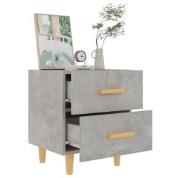 Tables de chevet 2 pcs Gris béton 40x35x47,5 cm 