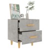 Tables de chevet 2 pcs Gris béton 40x35x47,5 cm 