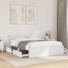 Cadre de lit avec tête de lit sans matelas blanc 120x200 cm 