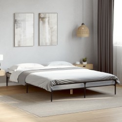 Cadre de lit sans matelas sonoma gris 135x190 cm 
