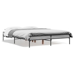Cadre de lit sans matelas sonoma gris 135x190 cm 