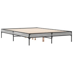 Cadre de lit sans matelas sonoma gris 135x190 cm 