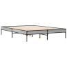 Cadre de lit sans matelas sonoma gris 135x190 cm 