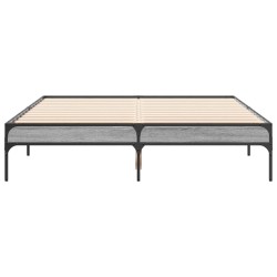 Cadre de lit sans matelas sonoma gris 135x190 cm 